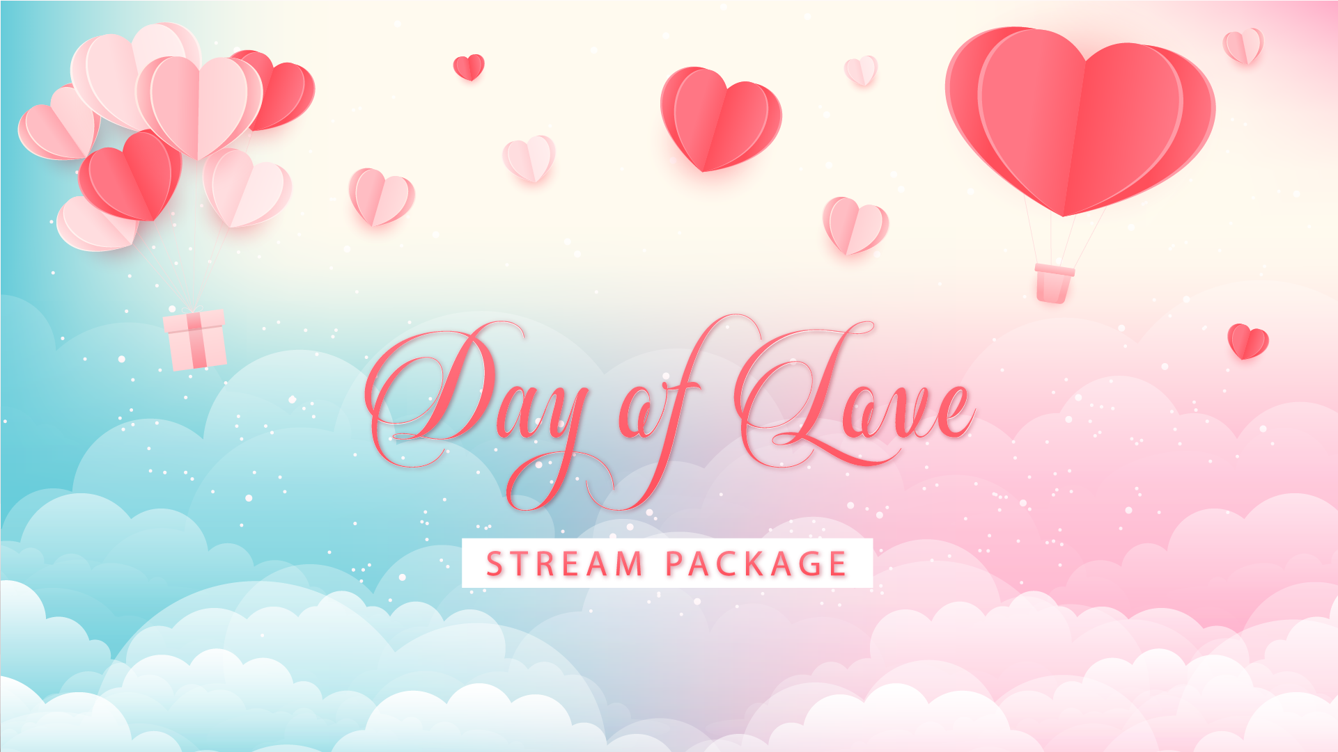Static Stream overlay package day of love thumbnail stream designz