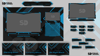 Static stream overlay package electric feature image stream designz
