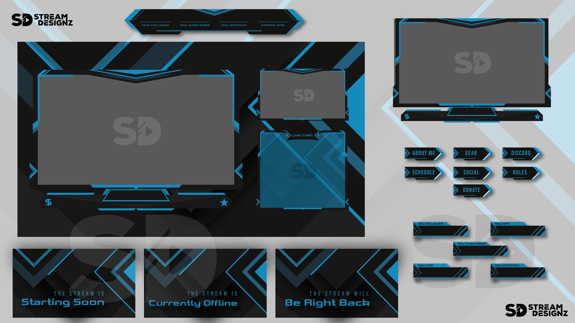 Animated Stream Overlay Package - Illuminate