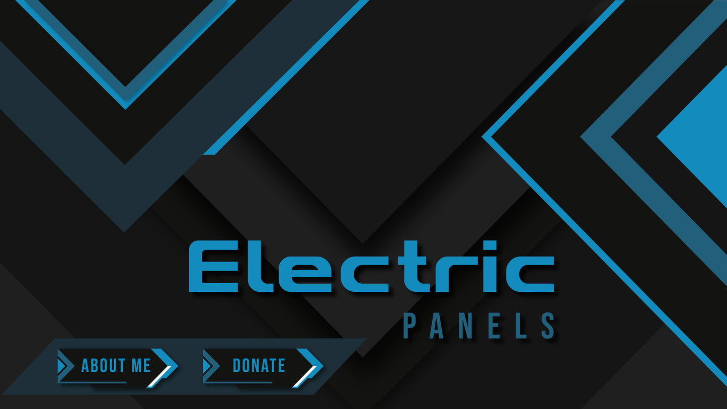 twitch panels electric thumbnail stream designz