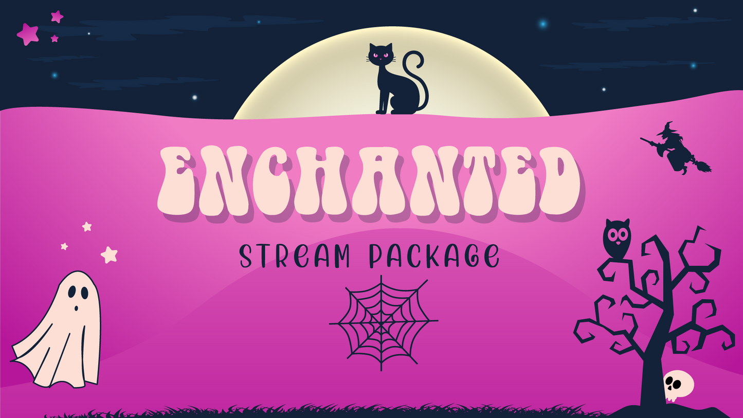 Animated stream overlay package thumbnail enchanted stream designz