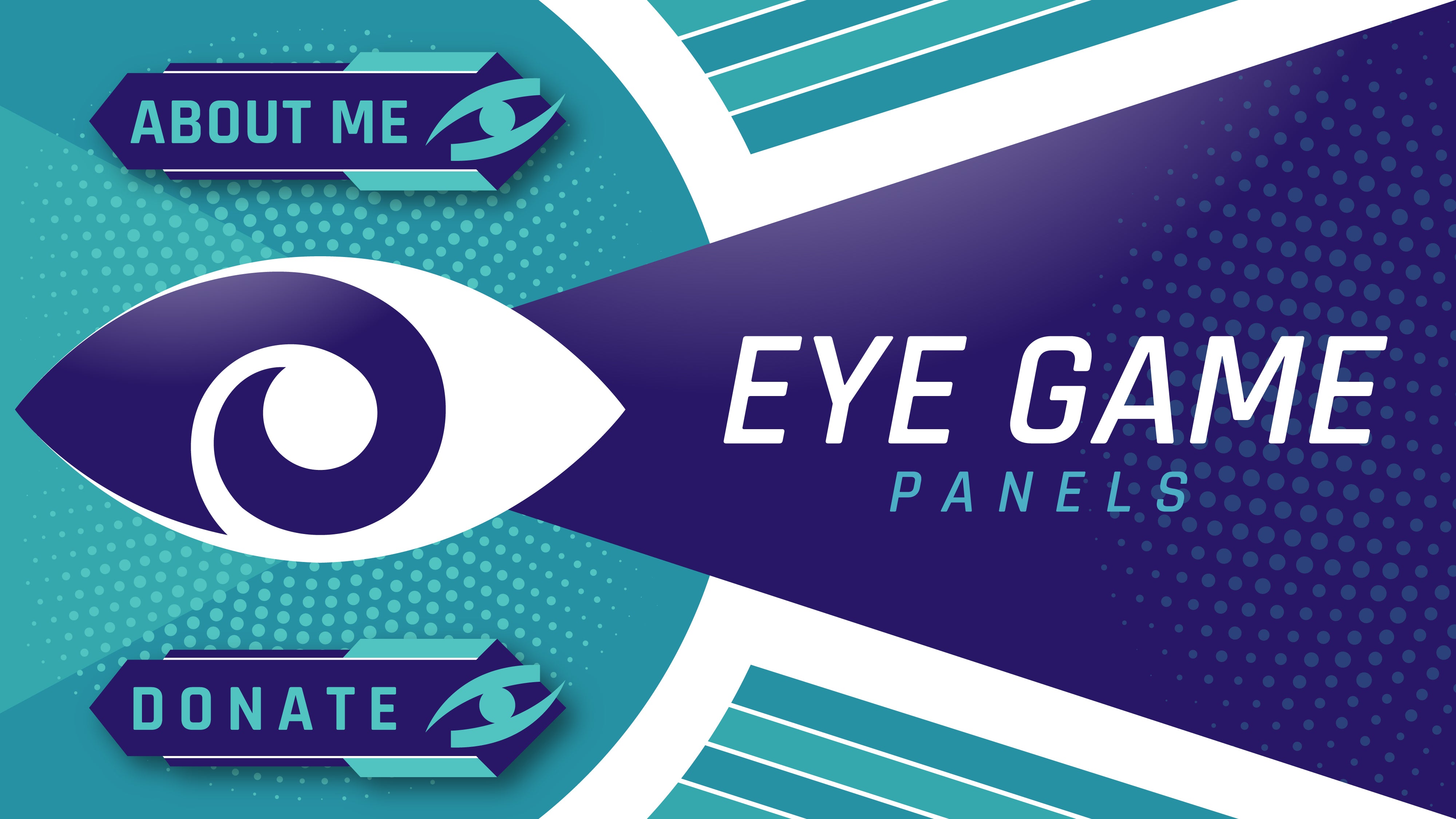 Twitch panels eye game thumbnail stream designz