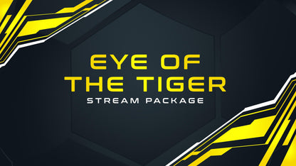 Stream Overlay Package Eye of the Tiger Thumbnail Stream Designz