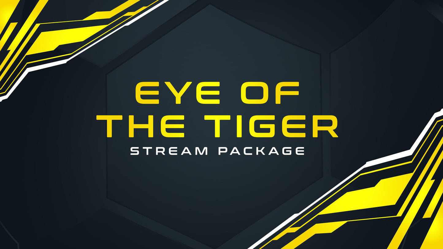 Animated Stream Overlay Package Eye of the Tiger Thumbnail Stream Designz