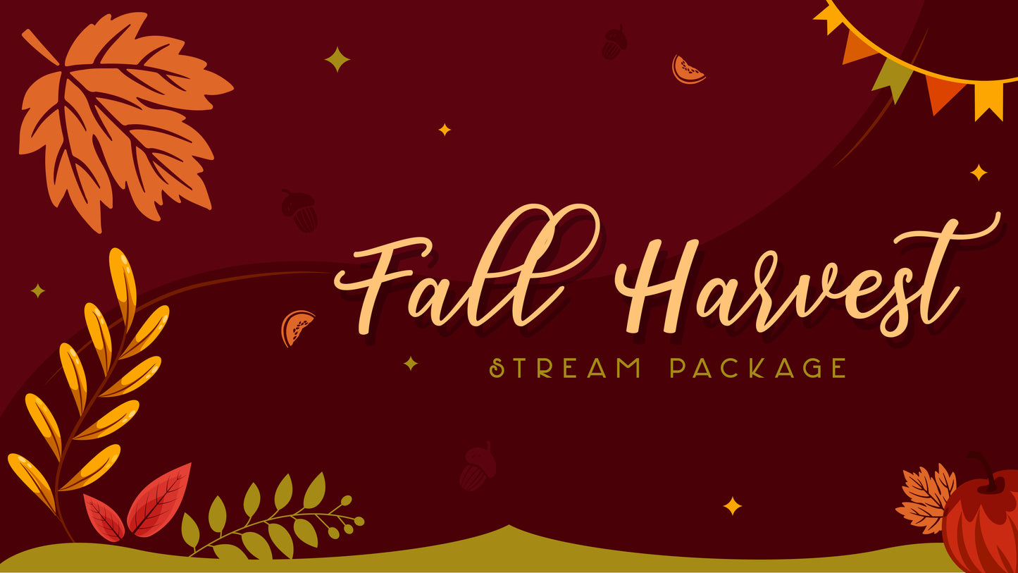 stream overlay package thumbnail fall harvest stream designz