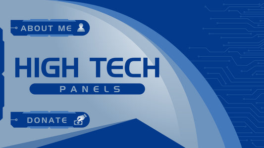 Twitch panels high tech thumbnail stream designz