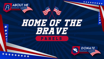 Twitch panels Home of the Brave thumbnail stream designz