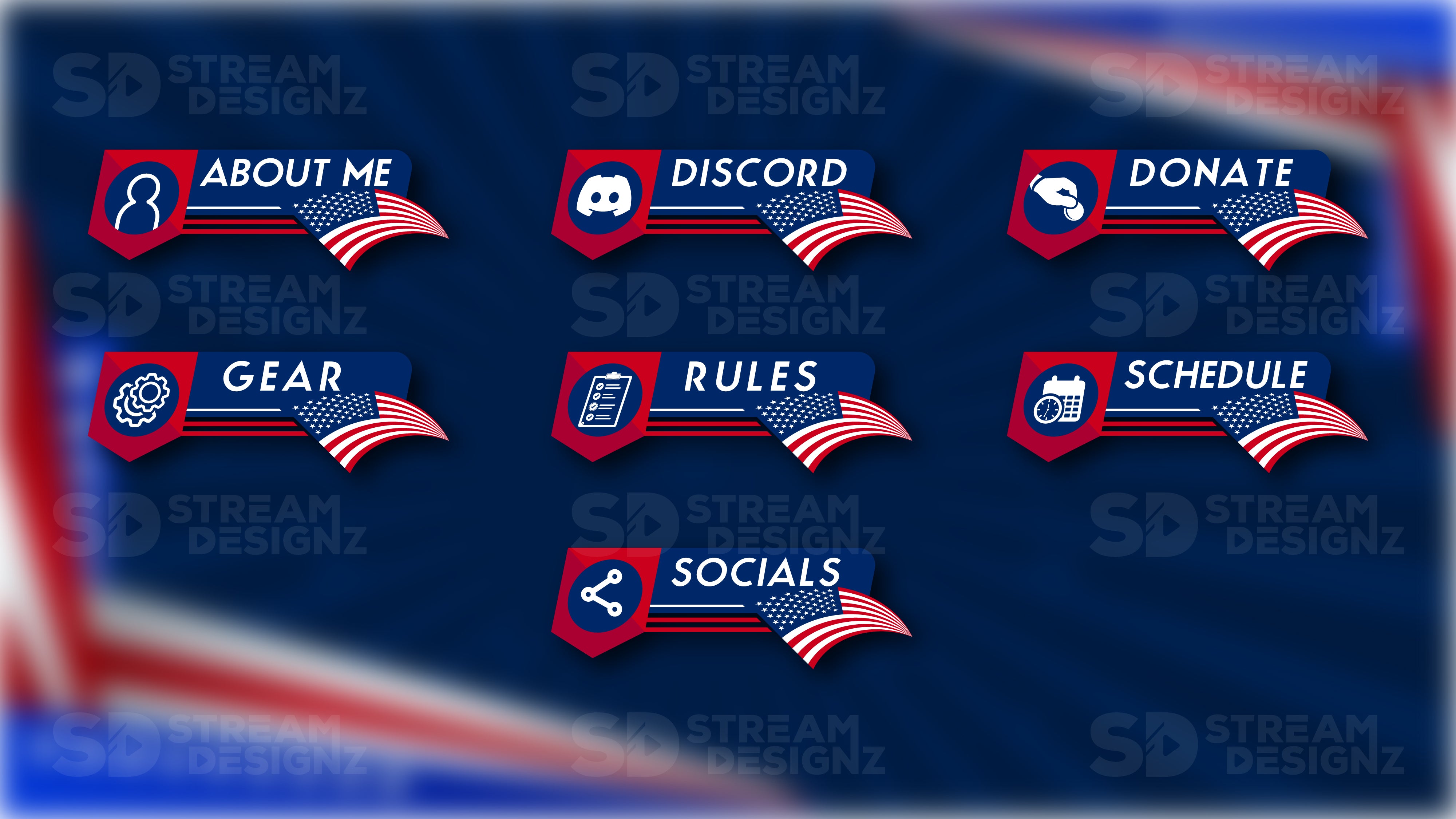 Twitch panels home of the brave panels preview stream designz