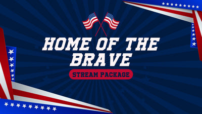 stream overlay package thumbnail home of the brave stream designz