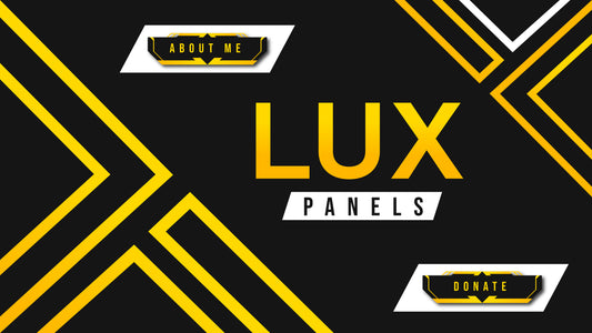 Twitch panels lux thumbnail stream designz