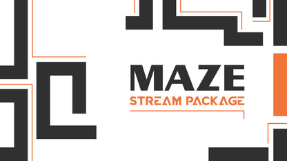 Animated stream overlay package maze thumbnail stream designz