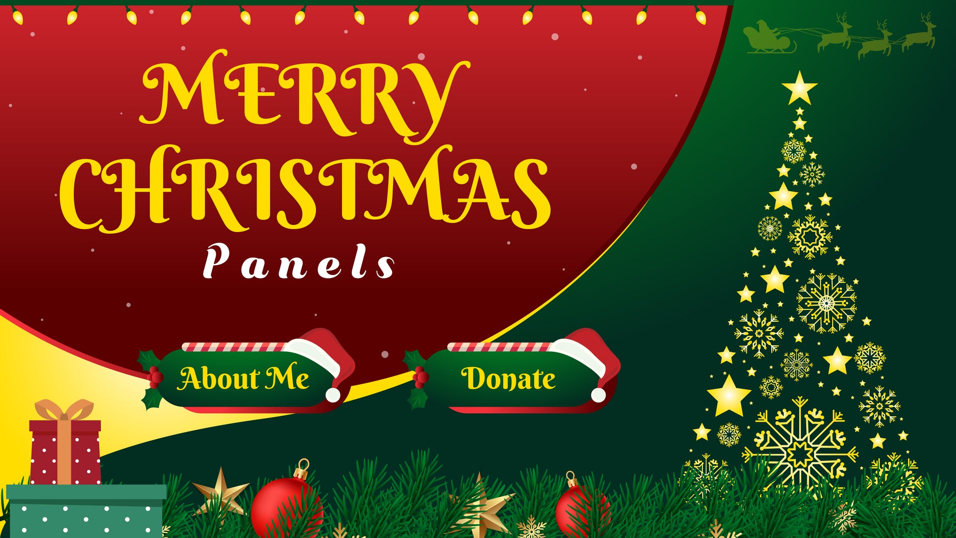 Merry Christmas Panels Thumbnail Stream Designz