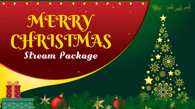 Animated stream overlay package merry christmas thumbnail stream designz