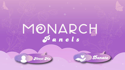 Twitch panels monarch thumbnail stream designz