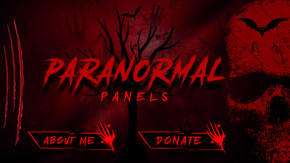 Twitch panels paranormal thumbnail stream designz