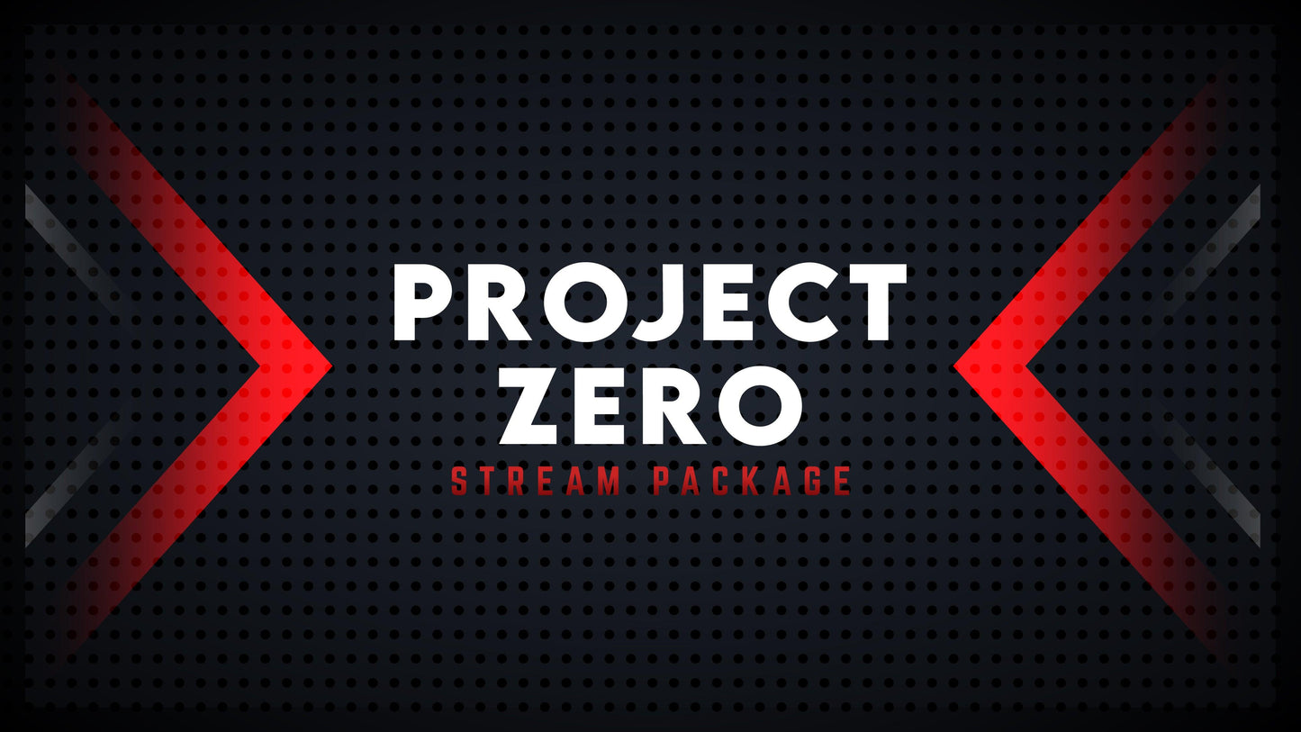 Stream Overlay Package Project Zero Stream Designz