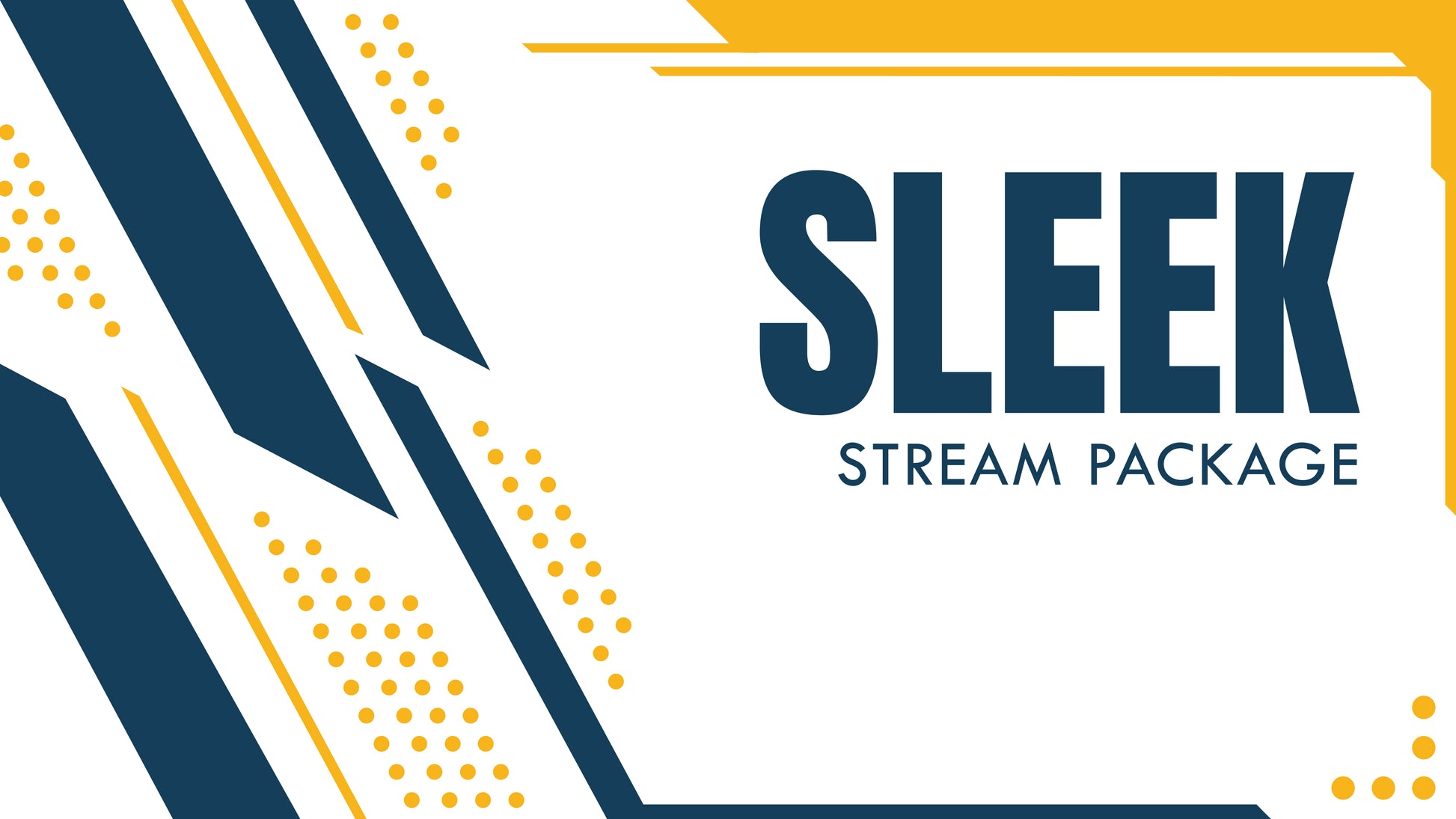 Animated stream overlays package thumbnail sleek yellow and blue stream designz