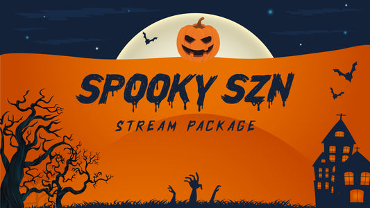 animated stream overlay package spooky szn thumbnail stream designz