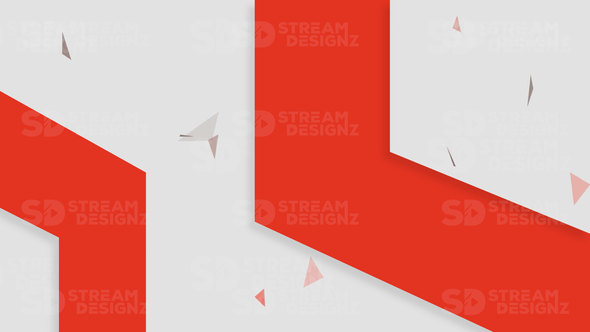 Stinger transition arctic red and white thumbnail stream designz
