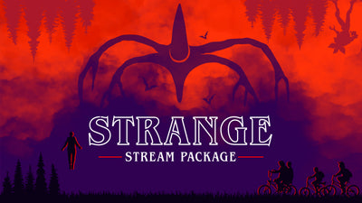 Animated stream overlay package thumbnail strange stream designz