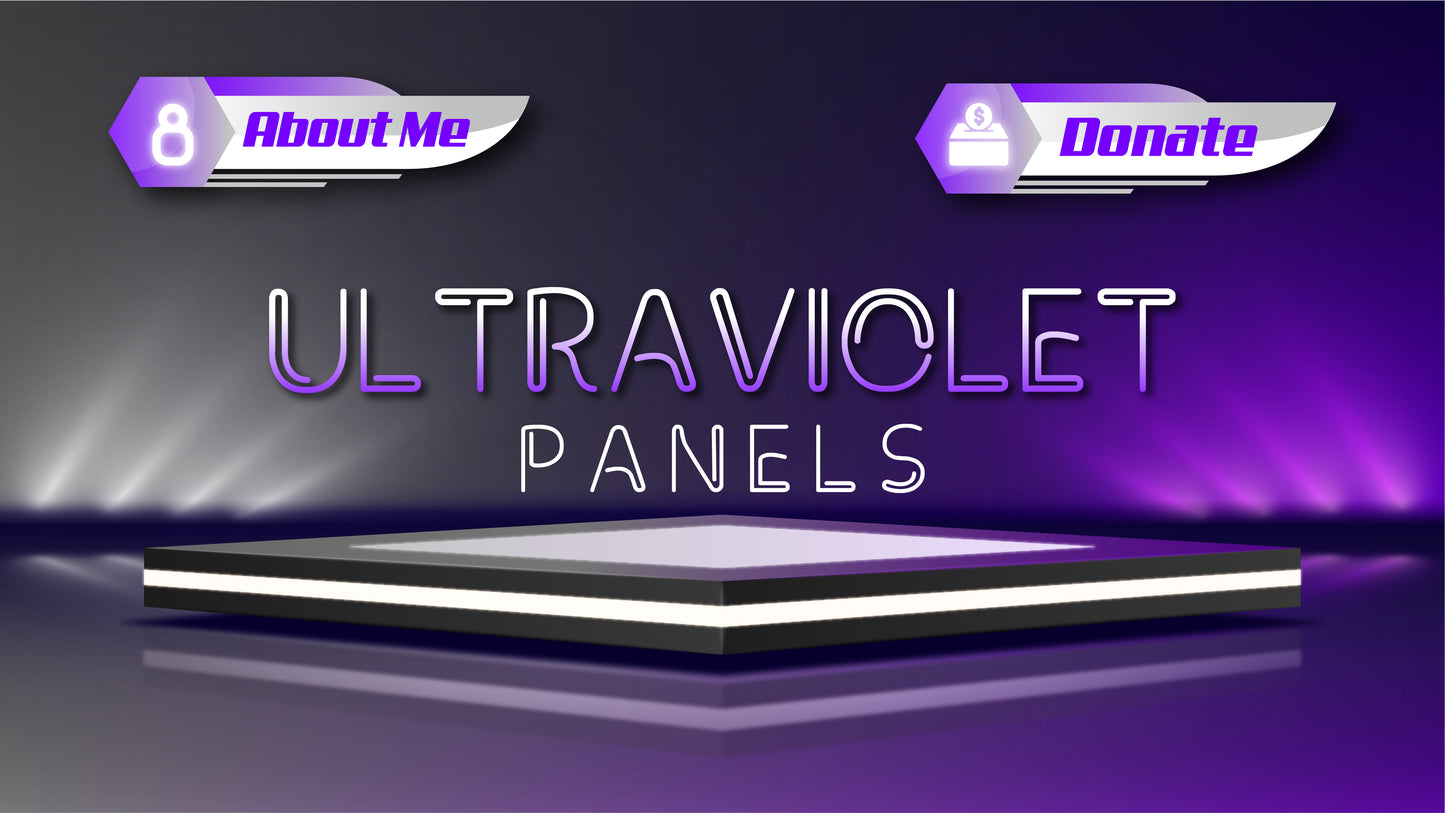 Twitch panels ultraviolet thumbnail stream designz