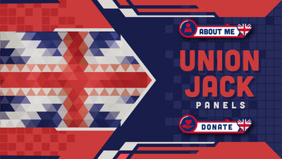 Twitch panels union jack thumbnail stream designz