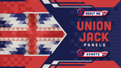 Twitch panels union jack thumbnail stream designz