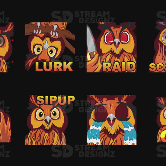 8 Pack Emotes Animated Fall Harvest Preview Video stream designz