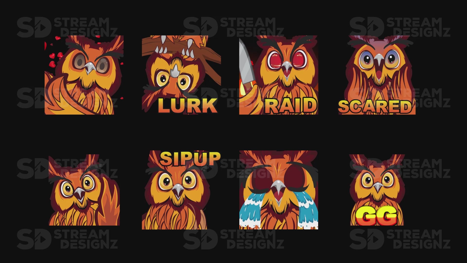 8 Pack Emotes Animated Fall Harvest Preview Video stream designz
