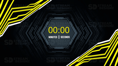 5 minute count up timer bolt thumbnail stream designz