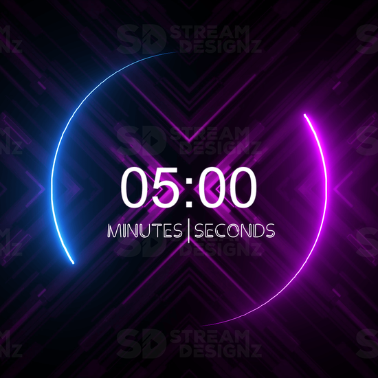 5 minute countdown timer illuminate preview video stream designz