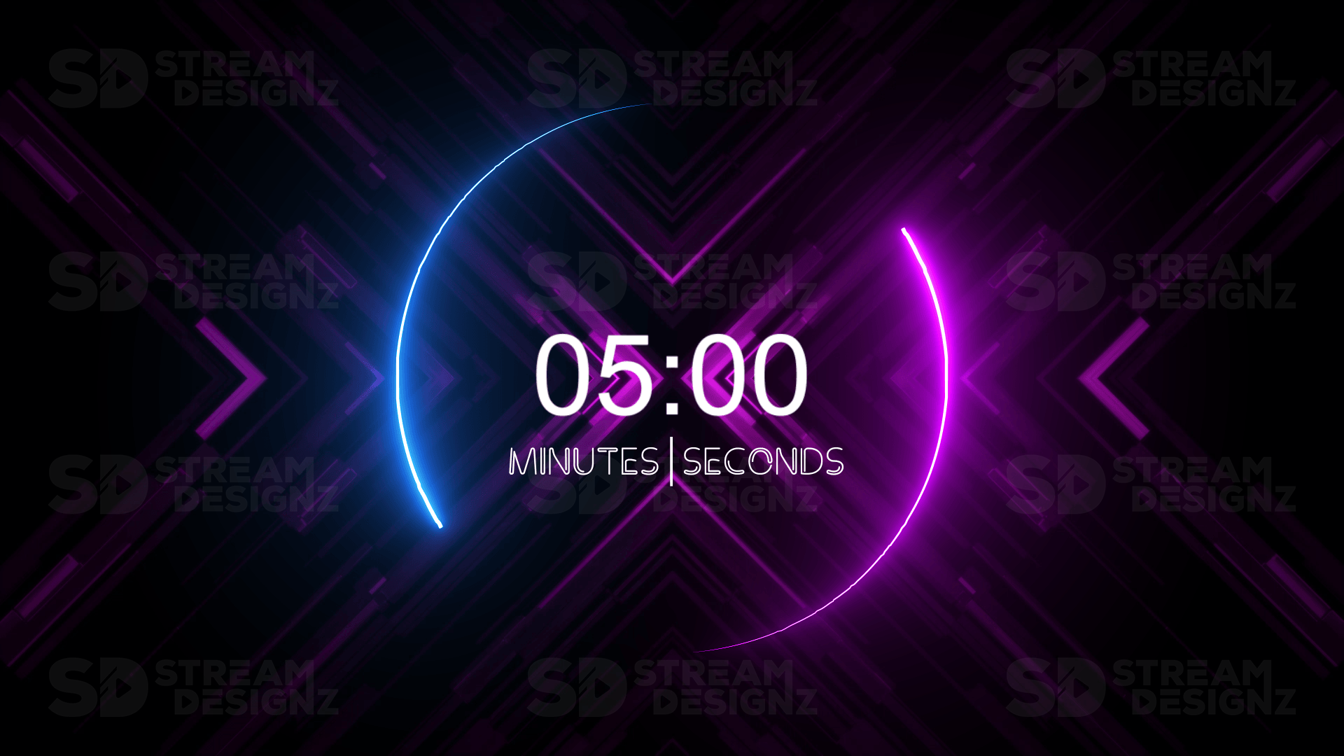 5 minute countdown timer illuminate preview video stream designz