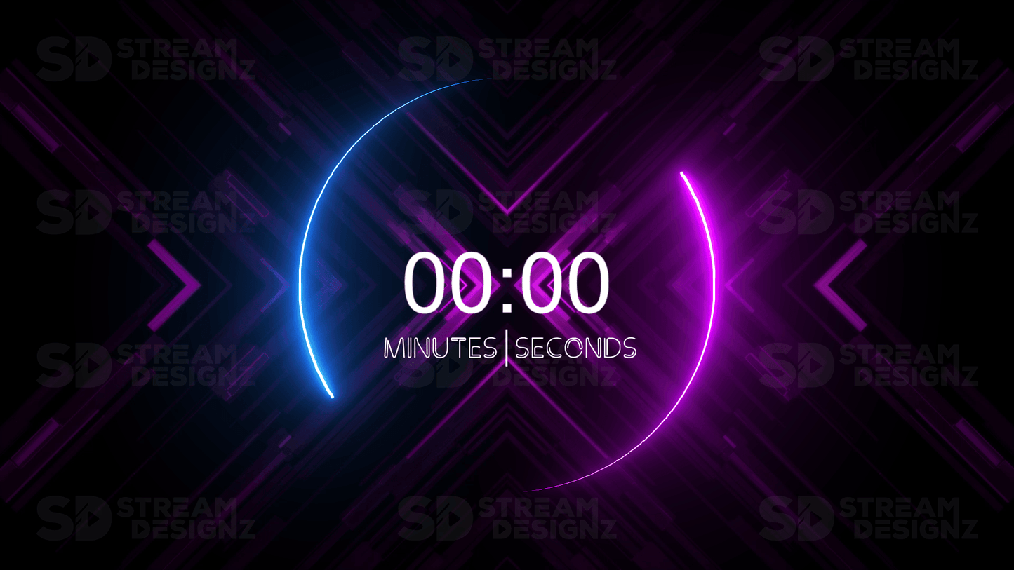 5 minute count up timer illuminate thumbnail stream designz