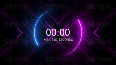 5 minute count up timer illuminate thumbnail stream designz