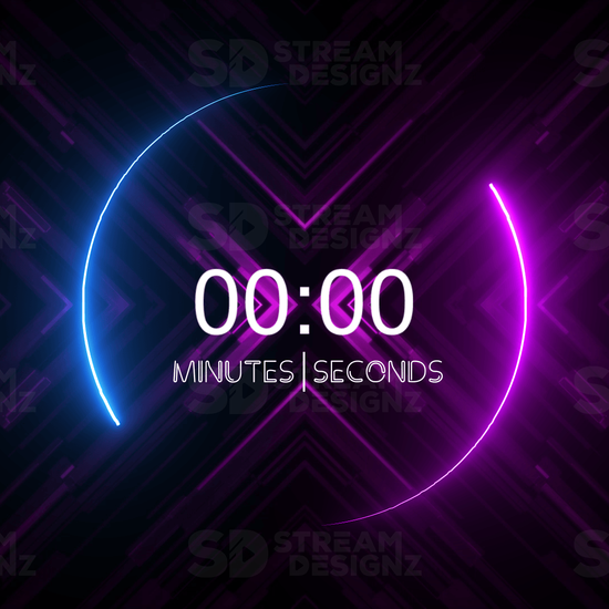 5 minute count up timer illuminate preview video stream designz
