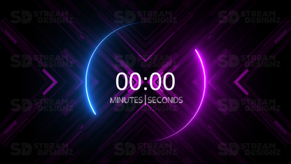 5 minute count up timer illuminate preview video stream designz
